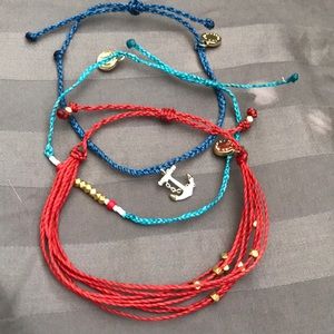 Adjustable threaded bracelets